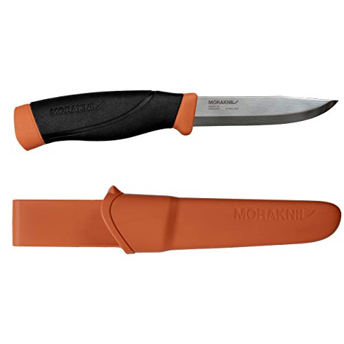 Product Cover Morakniv Companion Heavy Duty Knife with Stainless Steel Blade, 4.1-inch, Orange