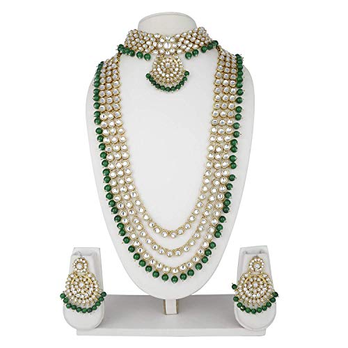 Product Cover SADHANA COLLECTION Traditional Jewellery Kundan Pearl Necklace Set with Choker Earrings for Women
