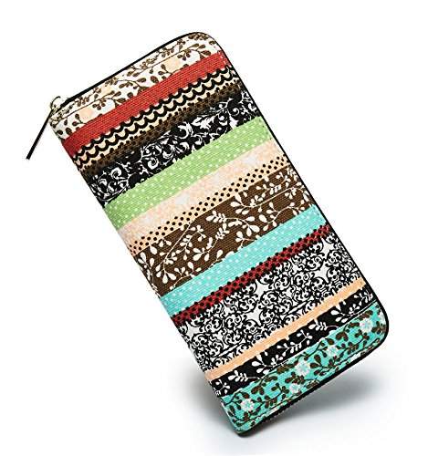 Product Cover LOVESHE Women wallet Purse Credit Card Clutch Zip Around Phone Clutch Large Travel Purse Wristlet Bohemian
