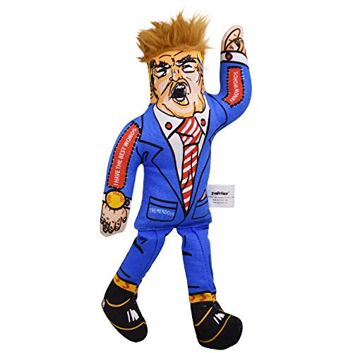 Product Cover Presidential Parody Dog or Cat Toy,Squeaky Toys Dogs Donald Trump Dog Chew Toy - Funny Dog Toy Squeakers