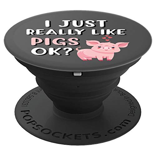 Product Cover Pig Gifts for Pig Lovers I Really Like Pigs Love Pigs Gift PopSockets Grip and Stand for Phones and Tablets