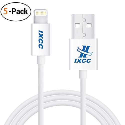 Product Cover [5Pack] Lightning Cable 3ft, iPhone Charger Cable, for iPhone X, 8, 8 Plus, 7, 7 Plus, 6s, 6s Plus, 6, 6 Plus, SE 5s 5c 5, iPad Air 2 Pro, iPad Mini 2 3 4, iPad 4th Gen [Apple MFi Certified]
