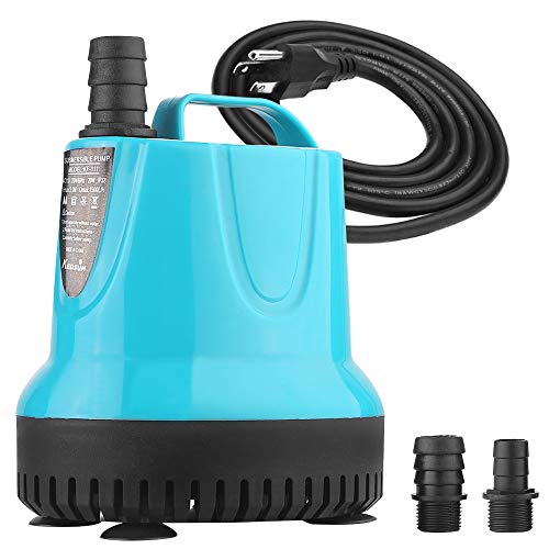 Product Cover KEDSUM 530GPH Submersible Water Pump(2000L/H, 53W), Ultra Quiet Submersible Pump with 8.2ft High Lift, Aquarium Pump with 5.9ft Power Cord, 3 Nozzles for Fountain, Pond, Fish Tank, Hydroponics