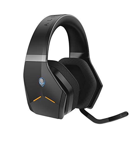 Product Cover Alienware Wireless Gaming Headset-Aw988 -7.1 Surround Sound- RGB Alienfx -Boom Noise-Cancelling Mic -sports Fabric Earcups -Works W/ PS4, Xbox One, Nintendo Switch & Mobile Devices Via 3.5mm Connector