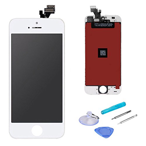 Product Cover LCD Touch Screen Digitizer Display Replacement Assembly with Repair Tool for iPhone 5-White