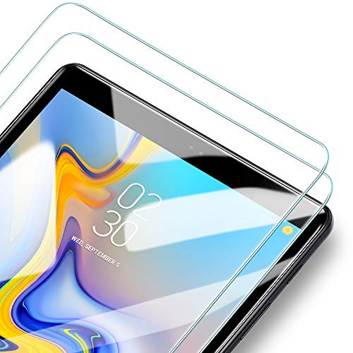 Product Cover ESR (2 Pack Screen Protector for Samsung Galaxy Tab A 10.5 (2018 Release) Premium Tempered Glass Screen Protector [Scratch-Resistant] 9H Hardness Clear HD, S Pen Compatible, High Touch Sensitivity