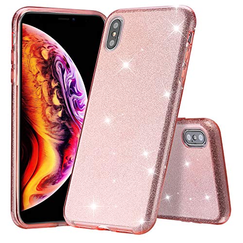 Product Cover ProCase Glitter Case for iPhone Xs Max, Cute Sparkle Bling Luxury Soft Bumper Case Protective Cover (Supports Wireless Charging) for Girls Women for Apple iPhone Xs Max 6.5 Inch 2018 Release -Pink
