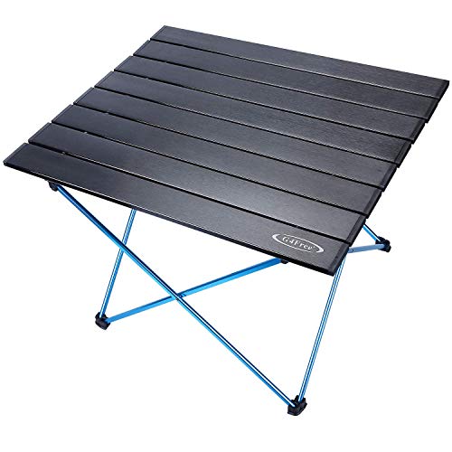 Product Cover G4Free Portable Camping Table Aluminum Folding Table Compact Roll Up Tables with Carrying Bag for Outdoor Camping Hiking Picnic(Black Medium)