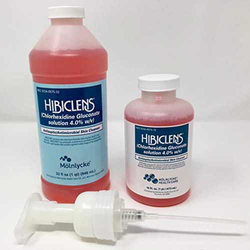 Product Cover Hibiclens Skin Cleanser (2 Bottles: 16oz with Pump and 32oz Refill)