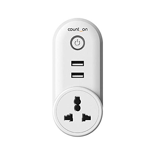 Product Cover Count_On Wifi Smart Plug Socket Switch with USB, Voice Control works for All Smartphones, Laptops and Tablets