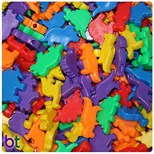 Product Cover BeadTin Opaque Multi 30-40mm Dinosaur Pony Beads (4oz)
