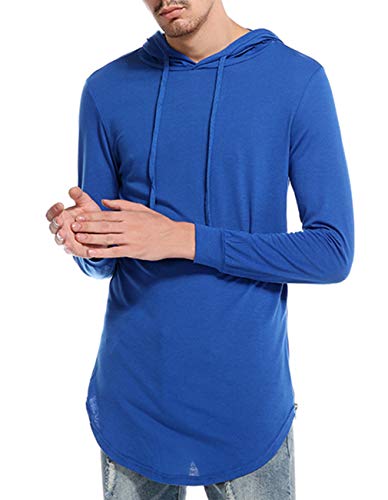 Product Cover Defal Mens Hipster Long Sleeve Side Zipper Hooded Shirt Pullover Sweatshirt