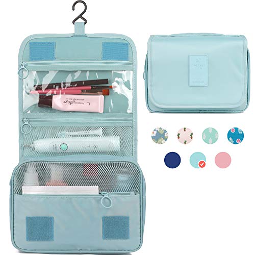 Product Cover Hanging Travel Toiletry Bag Cosmetic Make up Organizer for Women and Girls Waterproof (Sky Blue)