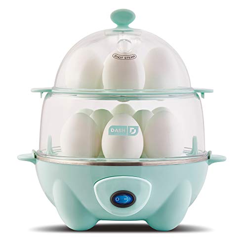 Product Cover Dash DEC012AQ Deluxe Rapid Egg Cooker: Electric, 12 Capacity for Hard Boiled, Poached, Scrambled, Omelets, Steamed Vegetables, Seafood, Dumplings & More with Auto Shut Off Feature Aqua