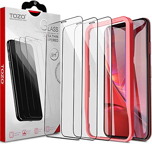 Product Cover TOZO for iPhone XR / 11 Screen Protector [3-Pack] Premium Tempered Glass [0.26mm] 9H Hardness 2.5D Film Super Easy Apply for iPhone 11 / XR 6.1 Inch
