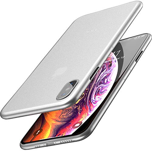 Product Cover TOZO for iPhone Xs Case 5.8 Inch (2018) Ultra-Thin Hard Cover Slim Fit [0.35mm] World's Thinnest Protect Bumper for iPhone Xs [ Semi-Transparent ] Lightweight [Matte Finish White]