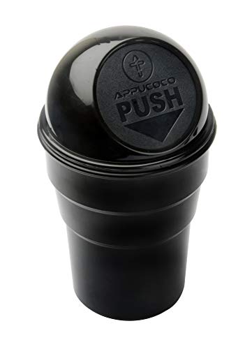 Product Cover APPUCOCO Mini Car Trash Bin Can Holder Dustbin - Black