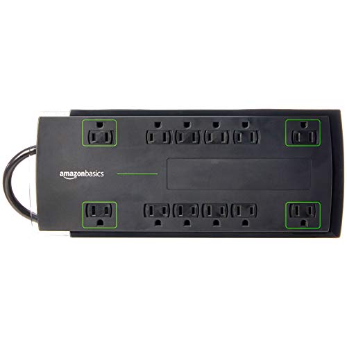 Product Cover AmazonBasics 12-Outlet Power Strip Surge Protector | 4,320 Joule, 10-Foot Cord
