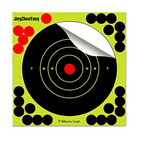 Product Cover JingZhouYang Shooting Targets 6.5 Inch Self Adhesive Paper Reactive Splatter Targets Stickers 100 & 75 & 50 & 40 & 25 Pack for Gun Rifle Pistol Bb Gun Airsoft Pellet Gun Air Rifle