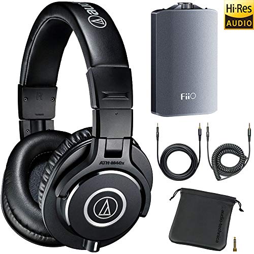 Product Cover Audio-Technica ATH-M40x Professional Studio Monitor Headphones + FiiO A3 Headphone Amplifier