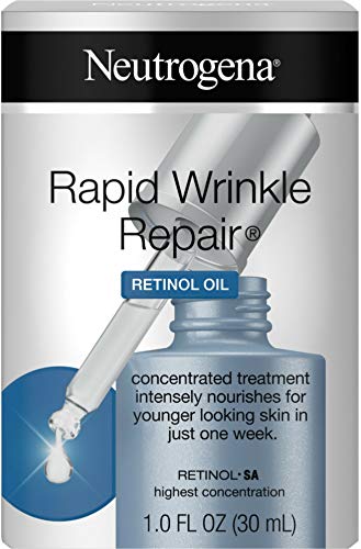 Product Cover Neutrogena Rapid Wrinkle Repair Face Oil Retinol Serum, Lightweight Anti Wrinkle Serum for Face, Dark Spot Remover for Face, Deep Wrinkle Treatment with Concentrated Retinol SA, 1.0 fl. oz
