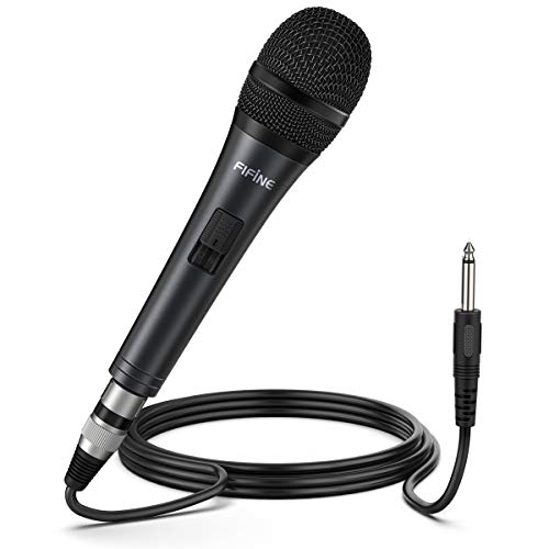 Product Cover Karaoke Microphone,Fifine Dynamic Vocal Microphone for Speaker,Wired Handheld Mic with On and Off Switch and14.8ft Detachable Cable-K6