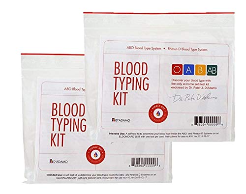 Product Cover D'Adamo Personalized Nutrition Home Blood Type Testing Kit Pack of 2