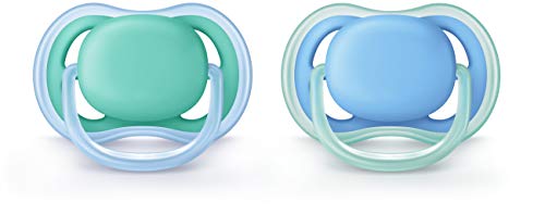 Product Cover Philips Avent Ultra Air Pacifier, 6-18 months, blue/green, 2 pack, SCF244/22