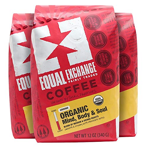 Product Cover Equal Exchange Organic Ground Coffee, Mind Body Soul Drip, 12 Ounce (Pack of 3)