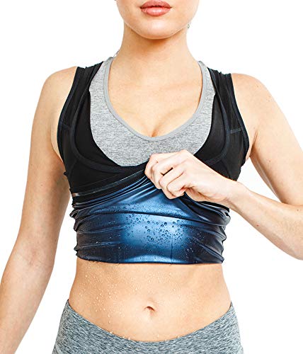 Product Cover Sweat Shaper Women's Premium Workout Tank Top Slimming Polymer Sauna Vest, Large/X-Large