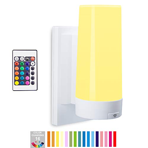 Product Cover BIGLIGHT Wireless Wall Sconce Light Battery Operated, Multi Color Changing, Remote Controlled, Dimmable Night Light, RGB Stick on Lamp for Hallway Bathroom Kids Bedroom Home Decor Mood Lighting