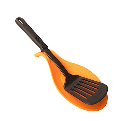 Product Cover BESTONZON 2pcs Silicone Non Stick Spoon Kitchen Utensil Spatula Holder(Random Color,19.5 * 9.5 * 2cm)