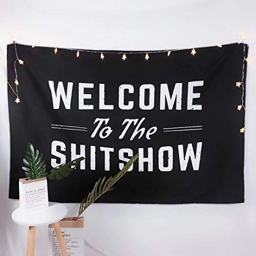 Product Cover Cxiuxiu Tapestry Wall Hanging, Wall Tapestry with Welcome to The Shitshow T Shirt Home Decorations for Living Room Bedroom Dorm Decor 6051