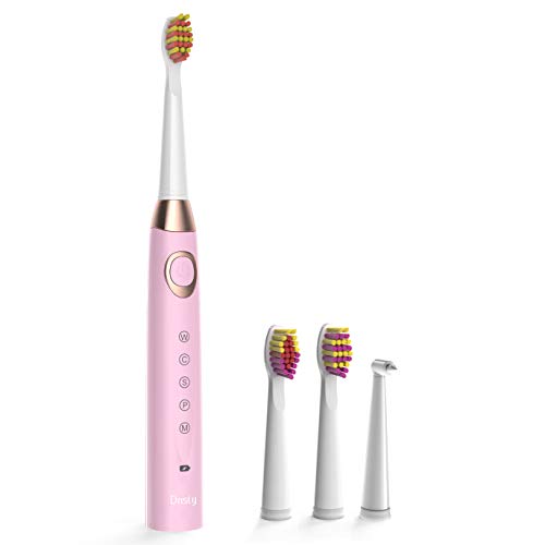 Product Cover Sonic Electric Toothbrushes for Adults, Waterproof Power Rechargeable Travel Toothbrush USB Fast Charging, 5 Brushing Modes with Smart Timer, Dentists recommend, Pink