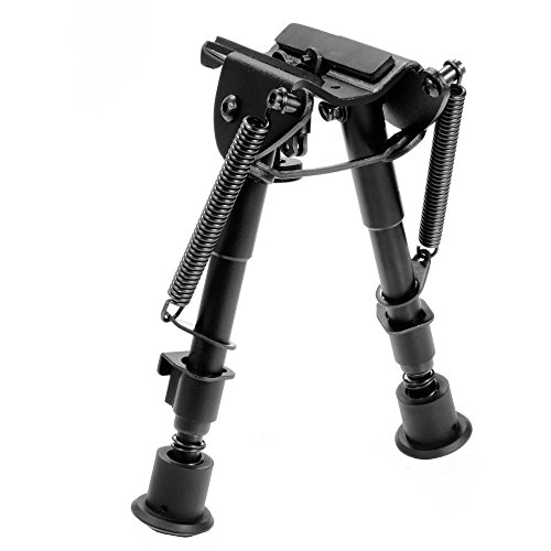 Product Cover Ohuhu 6-9 Inches Rifle Bipod, Tactical Bipods for Rifles with Adjustable Spring Return Sniper Hunting Rifle Bipod-Sling Swivel Mount