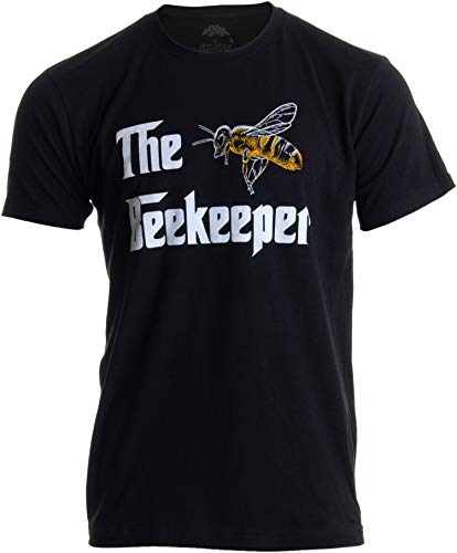 Product Cover The Beekeeper | Bee Keeper Keeping Apiary Cool Funny Joke Men Women T-Shirt-(Adult,L) Black
