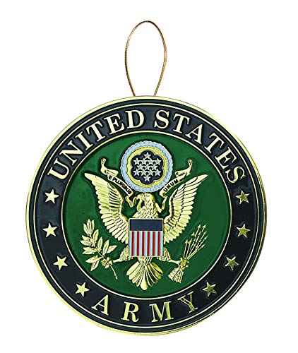 Product Cover Allied Products Army Heroes Series Holiday Ornament - Officially Licensed Army Medallion - Die-cast Metal and Gold Plating