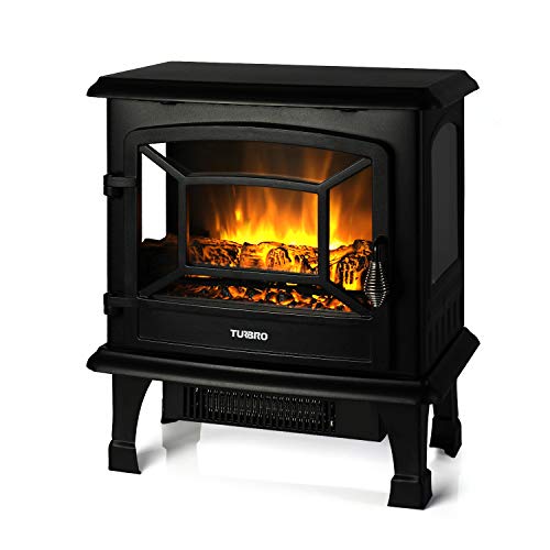 Product Cover TURBRO Suburbs TS20 Electric Fireplace Heater, Freestanding Fireplace Stove with Realistic Dancing Flame Effect - CSA Certified - Overheating Safety Protection - Easy to Assemble - 20