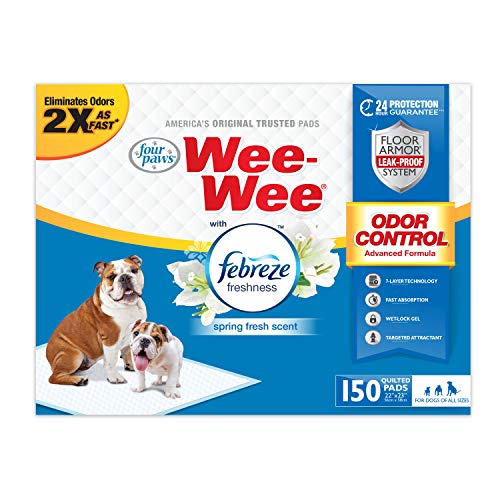 Product Cover Wee Puppy Pee Pads for Dogs | 150Count | Puppy Training Pads for Dogs | Odor Control with Febreze