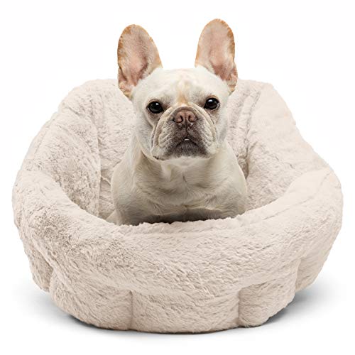 Product Cover Best Friends by Sheri Deep Dish Cuddler in Lux Fur Dog Bed/Cat Bed, Oyster