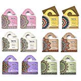 Product Cover Karma Scents Set of 12 Wooden Board Sachets - Naturally Scented and Long-Lasting - Patchouli, Sandalwood, Rose, Vanilla, Jasmine, Lavender