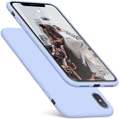 Product Cover DTTO iPhone Xs Case/iPhone X Case, Silicone Case [Romance Series] iPhone 10x Slim Fit Case with Hybrid Protection for Apple iPhone Xs (2018)/iPhone X (2017) 5.8 Inch-Light Blue