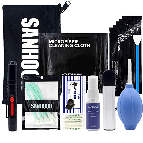 Product Cover SANHOOII Camera Cleaning Kit for DSLR Cameras Sensor Cleaning and Lens Cleaning with Carry Bag for Canon/Nikon/Pentax APSC-Camera