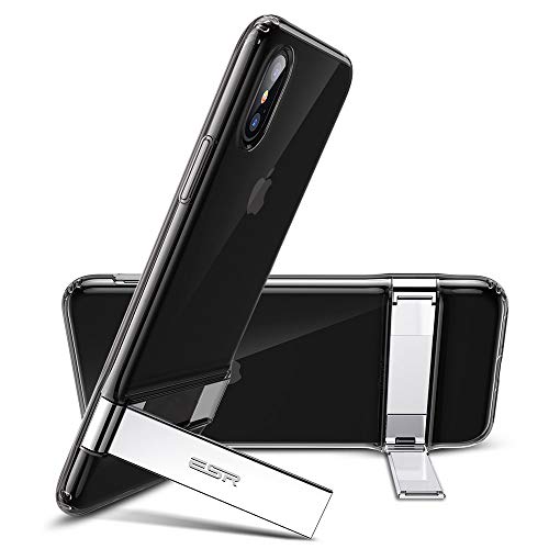 Product Cover ESR Metal Kickstand Case for iPhone Xs Max, [Vertical and Horizontal Stand] [Reinforced Drop Protection] Flexible Soft TPU for iPhone 6.5 inch(2018)(Jelly Black)