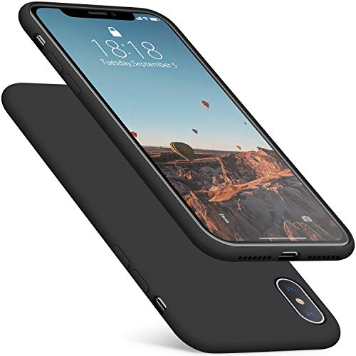 Product Cover DTTO iPhone Xs Max Case, 7 Colors Silicone Case [Romance Series] Slim Fit Cover with Hybrid Protection for Apple iPhone 10s Max 6.5 Inch (2018 Released) - Black