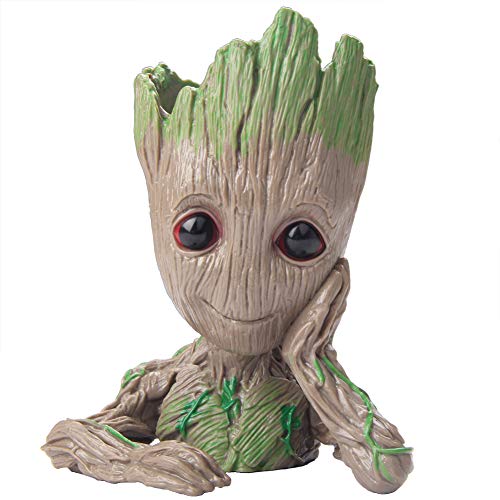 Product Cover Baby Groot Guardians of The Galaxy Flowerpot Succulent Plants Planter with Drainage Hole Pen Holder