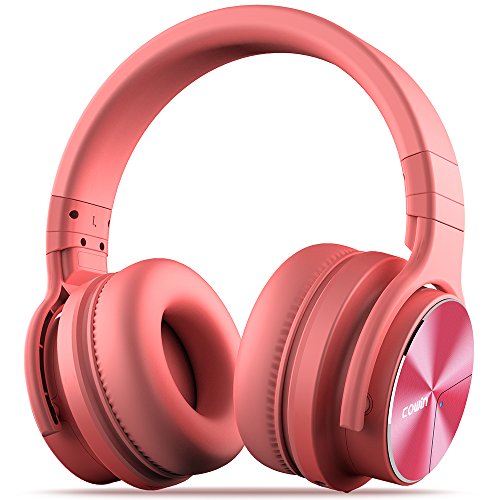 Product Cover COWIN E7 PRO [Upgraded] Active Noise Cancelling Headphones Bluetooth Headphones with Microphone/Deep Bass Wireless Headphones Over Ear, 30 Hours Playtime for Travel/Work, Pink