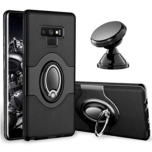 Product Cover Samsung Galaxy Note 9 Case - eSamcore Ring Holder Kickstand Cases + Dashboard Magnetic Phone Car Mount [Black]