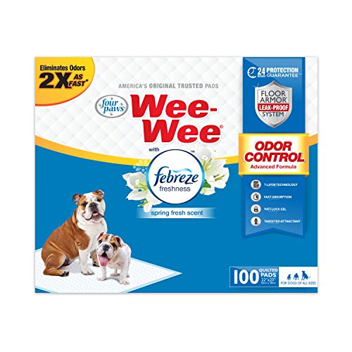 Product Cover Four Paws 100Count Wee-Wee Febreze Absorbent Pee Pads for Dogs - Standard Size (22