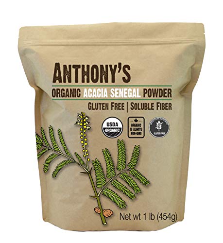 Product Cover Anthony's Organic Acacia Senegal Powder, 1lb, Batch Tested Gluten Free, Non GMO, Soluble Fiber, Prebiotic